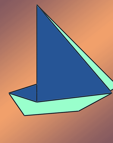 origami barca a vela