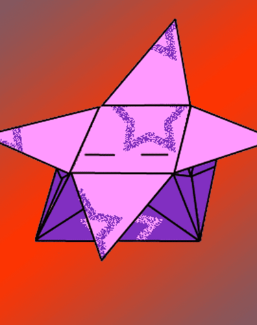 Origami a forma di una Scatola a Stellla