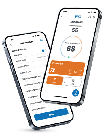 a pair of iphones with a smartphone showing the app on the screen