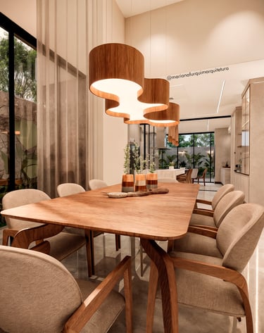 sala de jantar integrada