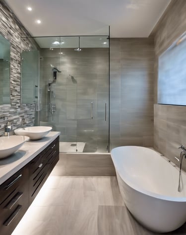 a custom basement bath