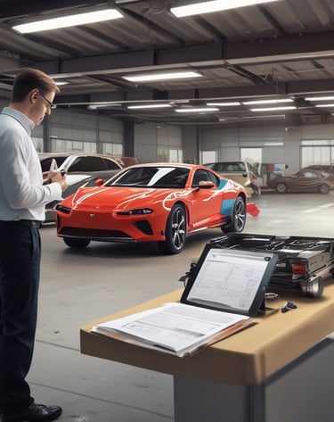 A white luxury SUV is parked in an indoor showroom with shiny black flooring. The vehicle's smooth exterior and sleek design are complemented by polished black wheels. Reflection of the car is visible on the glossy floor, enhancing the elegance of the setting. A partial view of a column with a star pattern is seen on the right, contributing to the upscale atmosphere.