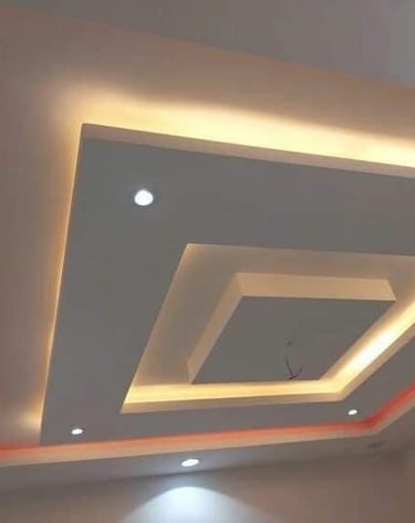 Modern ceiling design with LED lighting by Garnet Painting & Remodeling GA – Quality interior remodeling services.