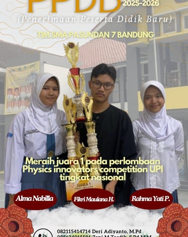 SMA Pasundan 7 Bandung menjadi Juara 1 Physics Innovators Competition UPI Tingkat Nasional