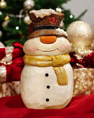 Carved Snowman J. Smith