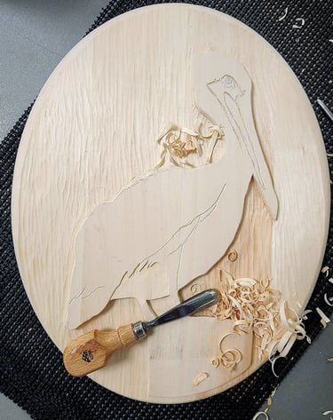 Relief Carving in Progress Fred Lee