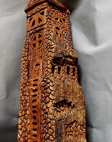 Dave Rubino Cottonwood Bark Carving