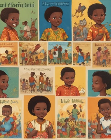 A colorful display of various language learning ebooks and resources.