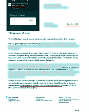 Statsforvalteren oslo, Katia Monclair, Legevakten Aker i Oslo, Helse, omsorg og sosialtjenester,