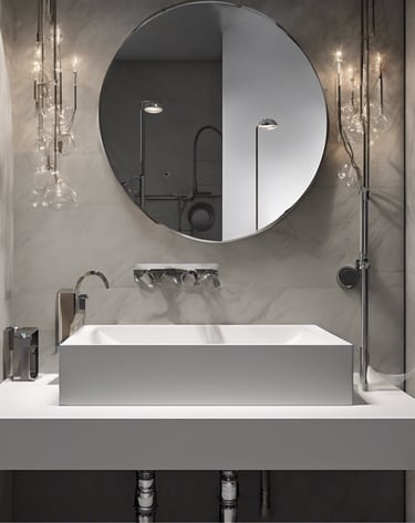 An industrial setting featuring a collection of stacked air conditioning units from various brands. A tall cylinder with hoses wrapped around it stands prominently in the foreground. The setting appears to be a cluttered storage or workshop space, with a partially visible metal roller shutter door on one side.