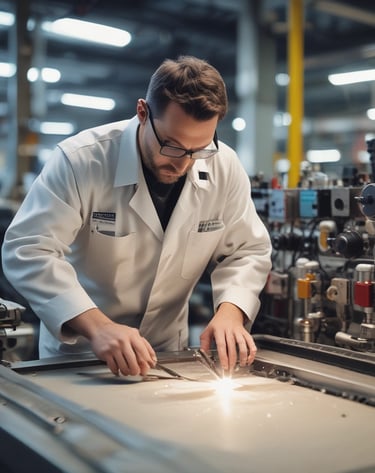 Technicien industriel dans une usine