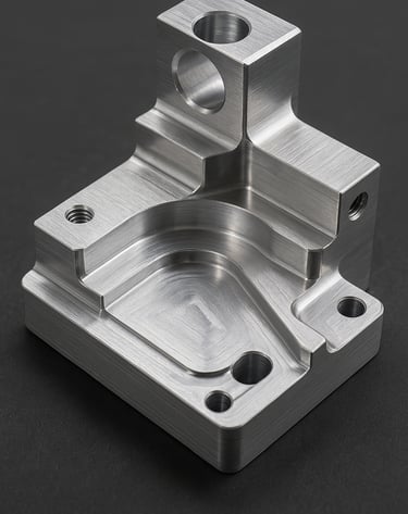aluminiowe część po obróbce CNC