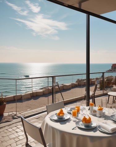 Frühstück Apartments Royal Meerblick Grado