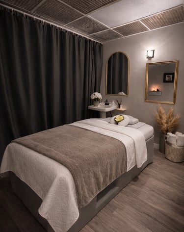 Calm and Relaxing Japanese Head Spa set up at Aveira Spa and Wellness