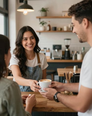 A group of satisfied clients celebrating their new business opportunities outdoors.