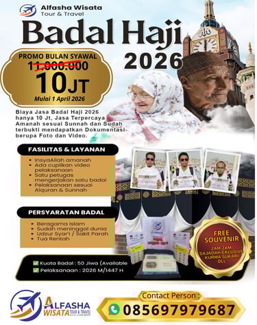 biaya badal haji 2026 alfasha wisata