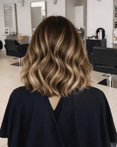 Coloration sur mesure et soins éclat au salon l'Arabesque à Guilherand-Granges.