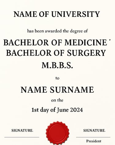 Fellowship certificate highlighting advanced training in family medicine.