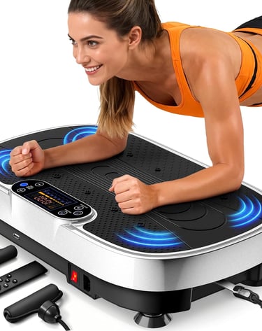 Vibration Plate Exercise Machine for Weight Loss and Lymphatic Drainage - 330lb Vibrating Platform f