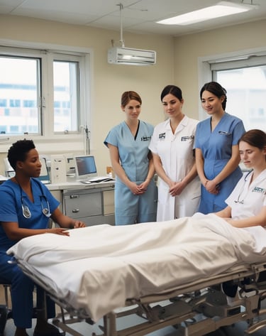 A group of professionals in a training session.