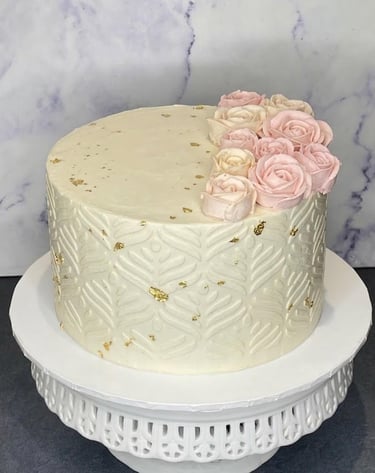 Edible Flowers Wedding Cake Gold Coast