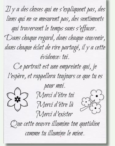exemple de mot personnalisé pour l'offre pack "amour"