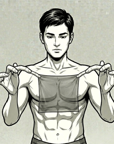 person holding a latex sheet