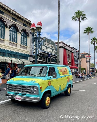 La Mystery machine de Scooby-Doo à Universal Studios en Floride