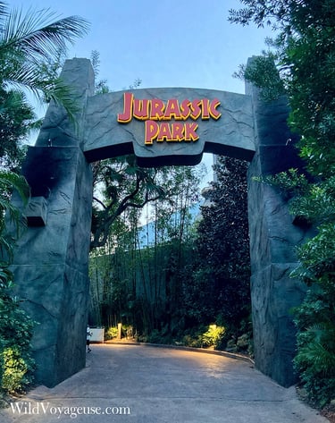 L'entrée du land Jurassic Park à Universal Studios en Floride