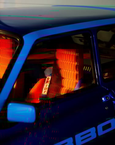 Siège rouge et ceinture ektor de R5 turbo 2