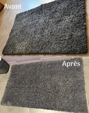 Photo tapis avant après