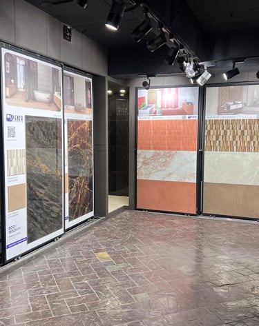 Tiles display at gold stone granites in mohali sector 82