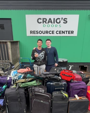Junk removal truck fully loaded with debris ready for disposal