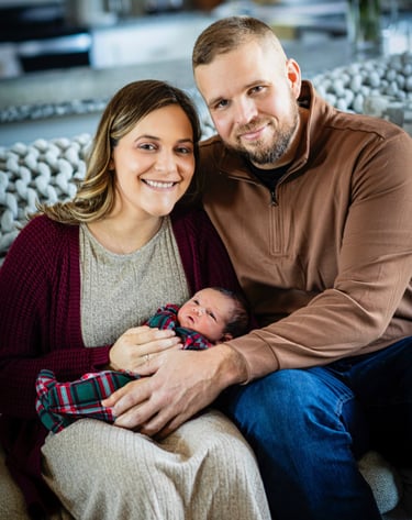 family photo of owner of heating and cooling company