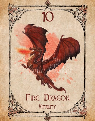 Fire Dragon card from the animal spirit oracle deck