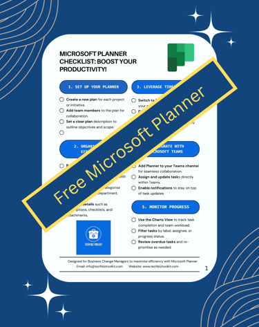 Take control of your tasks, goals, and team progress with this practical Microsoft Planner Checklist