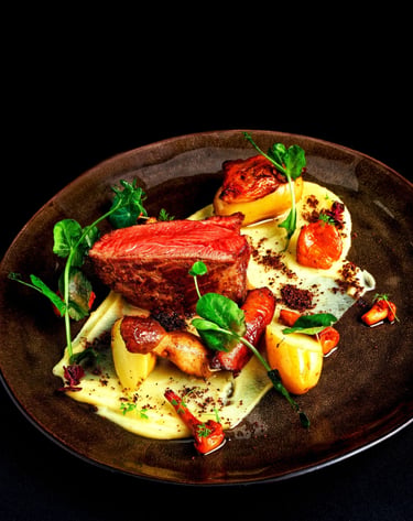 photographie de creation du chef restaurant le frelon d'or thierry le moel photographe