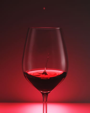 Verre de vin et goutte de vin rouge-thierry le moel photographe
