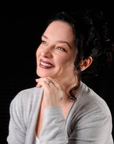 a woman with a smile on her face