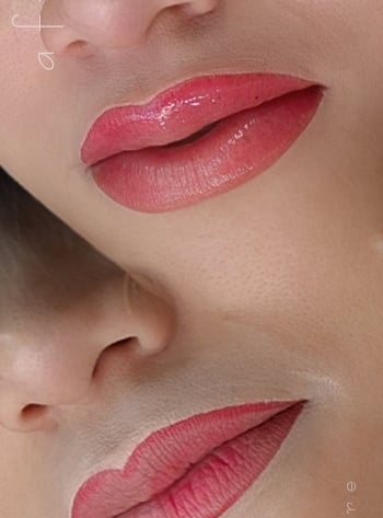 permanent makeup procedure lip blushing