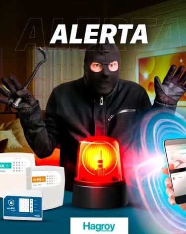 Instalador configurando alarma de seguridad desde aplicación móvil