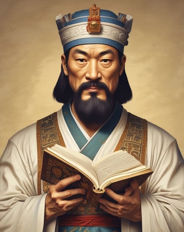 A warrior strategizing with a map in hand.