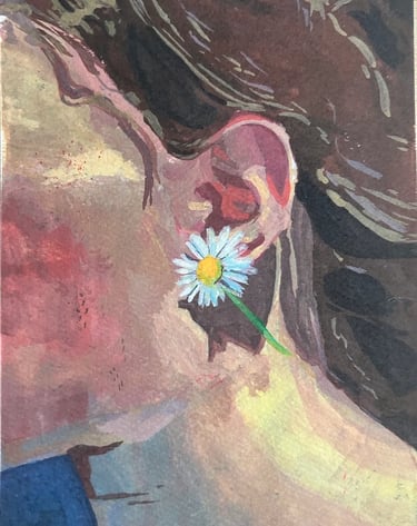 Original Takara Welter Mixed Media Painting on Paper titled 'Summer'