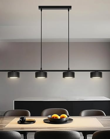 Lampara horizontal para mesa de comedor