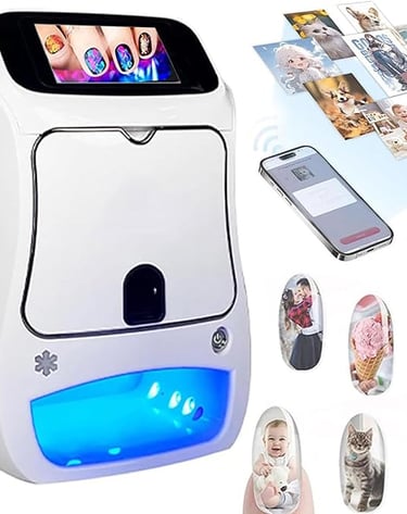 Sunseota Impresora de uñas 3D Inteligente y automática, con Pantalla táctil, para Pintar en 20 Segundos,