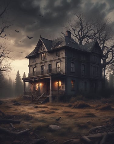 A suspenseful close-up of a character's frightened face in dim light.