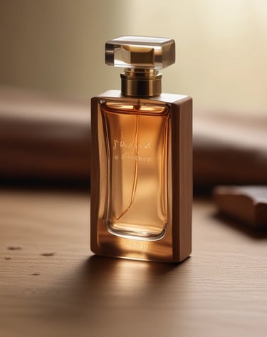 A collection of attar bottles in various shapes and sizes, each with intricate designs, set on a velvet cloth.