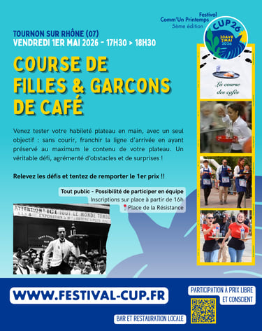 Visuel de la course de filles et garçons de café - CUP26
