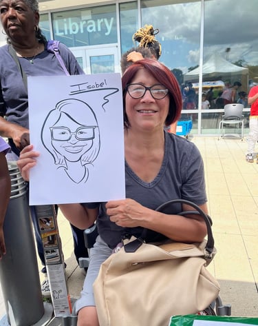 Live caricature drawing