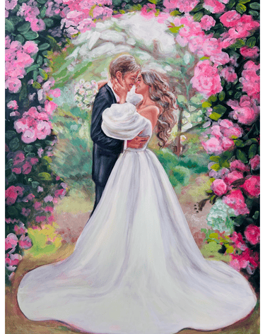 Live Wedding Painting by Nominsstudio
